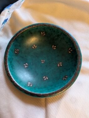 Vintage Wilhelm Kåge Gustavsberg Argenta 1094 II Bowl - Silver Inlay - Sweden